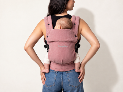 Vue arrière du porte-bébé Pure Velvet et de ses bretelles