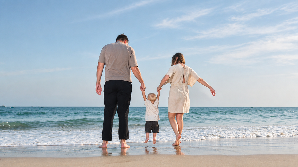 Plage et bord de mer, ambiance de vacances en famille