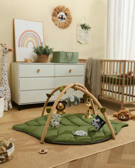 Tapis d'Éveil Sensoriel pour Bébé MomyBear – Grand Format avec Arche Amovible